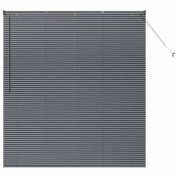 vidaXL Store de Fenêtre avec des rideaux Manuel Gris foncé Aluminium