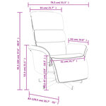 vidaXL Fauteuil inclinable avec repose-pieds vert foncé tissu
