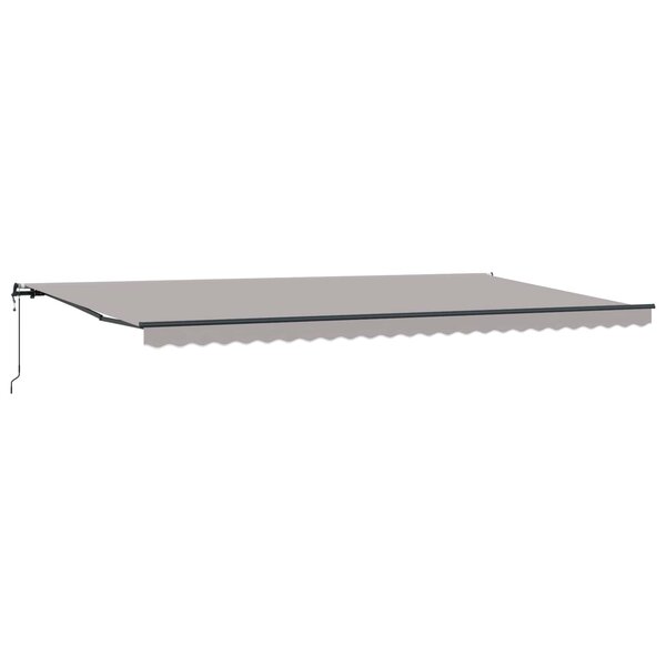 vidaXL Auvent Rétractable Gris clair 600 × 350 cm Tissu et Aluminium