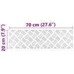 vidaXL Plaques en Aluminium Damier 4 Pièces Antidérapantes 70x20 cm