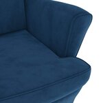 vidaXL Fauteuil bleu velours