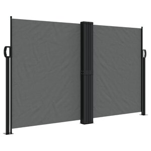 vidaXL Auvent latéral rétractable anthracite 140x1000 cm