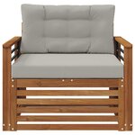 vidaXL Canapé d’extérieur Bois d'acacia massif et polyester