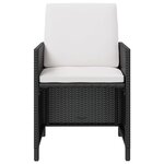 vidaXL Ensemble à manger d’extérieur 11 Pièces coussins résine tressée