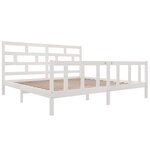 vidaXL Cadre de lit sans matelas blanc bois massif 200x200 cm