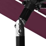 vidaXL Parasol de jardin à 3 niveaux mât en aluminium rouge bordeaux