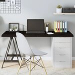 vidaXL Dessus de table marron foncé bois chêne massif traité