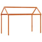vidaXL Lit haut avec toit cire marron 80x200 cm bois de pin massif