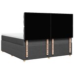 vidaXL Sommier à lattes de lit avec matelas Gris foncé 200x200cm Tissu