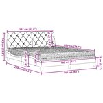 vidaXL Lit avec matelas gris foncé 160x200 cm tissu