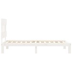 vidaXL Cadre de lit sans matelas blanc 90x200 cm bois de pin massif
