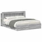 vidaXL Cadre de lit avec rangement Sonoma gris 180 x 200 cm