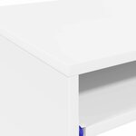 vidaXL Bureau avec étagère Blanc 77 5 x 43 x 79 cm Bois d'ingénierie