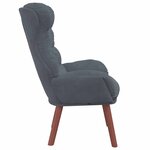 vidaXL fauteuil Gris foncé 69 x 74 x 93 cm Velours
