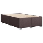 vidaXL Sommier à lattes de lit et matelas marron foncé 120x190cm tissu