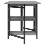 vidaXL Table à dîner 144 x 60 x 75 cm Bois d'ingénierie Sonoma gris