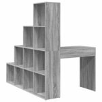 vidaXL Bureau d'angle Sonoma gris 101.5 x 149.5 x 149.5 cm