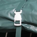 Vidaxl tente amovible pour bétail pvc 550 g/m² 3 3 x 3 2 m vert foncé