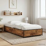 vidaXL Cadre de lit Bois ancien 80 x 200 cm Bois d'ingénierie
