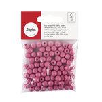 Perle bois Rose foncé Ronde Ø8 mm 82 pièc.