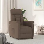 vidaXL Fauteuil inclinable marron Marron foncé 70.5 x 96.5 x 95 cm