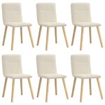 vidaXL Chaises à manger lot de 6 Lin