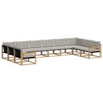 vidaXL Ensemble de canapés d'extérieur 10 Pièces Blanc et gris clair