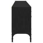 Meuble TV vidaXL avec tiroir Noir Chêne 200x25x44 cm Bois d'ingénierie