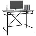 vidaXL Bureau sonoma gris 100x50x75 cm bois d'ingénierie et fer