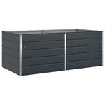 vidaXL Jardinière Anthracite 195 x 100 x 45 cm Acier galvanisé