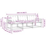 vidaXL Ensemble de canapés d'extérieur 3 pc Blanc et Beige