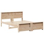 vidaXL Cadre de lit Marron 140 x 200 cm Bois massif en pin