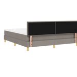 vidaXL Lit à ressorts avec matelas Taupe 180 x 200 cm tissu
