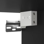 vidaXL Armoire à vitrine noir 100x8 5x50 cm bois d'ingénierie