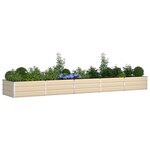 vidaXL Jardinière Ivoire 195 x 100 x 45 cm Acier galvanisé
