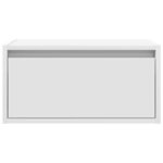 vidaXL Table de chevet murale avec lumières LED blanc