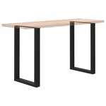 vidaXL Pieds de table de bar en U  2 pièces  noir  60 x 90-91 cm  acier