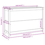vidaXL Lit surélevé de jardin 119 5x40x78 cm bois Douglas massif