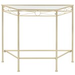vidaXL Table d'appoint Style vintage Métal 87 x 34 x 73 cm Doré