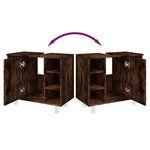 vidaXL Armoire de bain Chêne fumé 60x32x53 5 cm Bois d'ingénierie