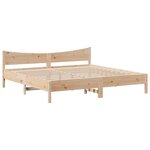vidaXL Cadre de lit sans matelas 200x200 cm bois massif de pin