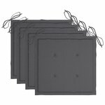 vidaXL Chaises pliables de jardin avec coussins lot de 4 Teck solide