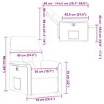 vidaXL Fauteuil inclinable électrique crème tissu microfibre