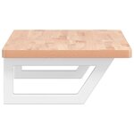 vidaXL Étagère de vasque murale acier et bois massif de hêtre