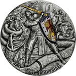 Pièce de monnaie en Argent 5 Dollars g 62.2 (2 oz) Millésime 2023 Camelot SIR PERCEVAL