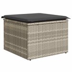 vidaXL Salon de jardin 6 Pièces avec coussins gris clair résine tressée