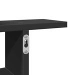 vidaXL Étagères murales 2 Pièces noir 50x12x50 cm bois d'ingénierie