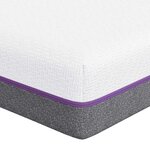 vidaXL Matelas Blanc et Gris 100 x 200 cm Tissu jacquard