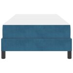 vidaXL Lit boxspring avec matelas Bleu foncé 90 x 200 cm Velours