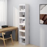 vidaXL Bibliothèque/Séparateur de pièce Blanc 40x30x199 cm Pin massif